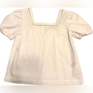 Vineyard Vines White Puff Sleeve Top